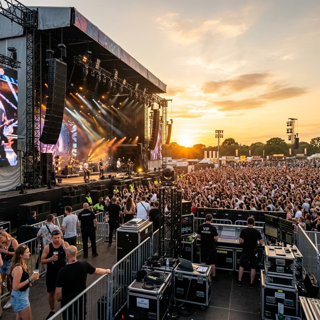 Dua Lipa and Callum Turner Share Backstage Moments at Festival