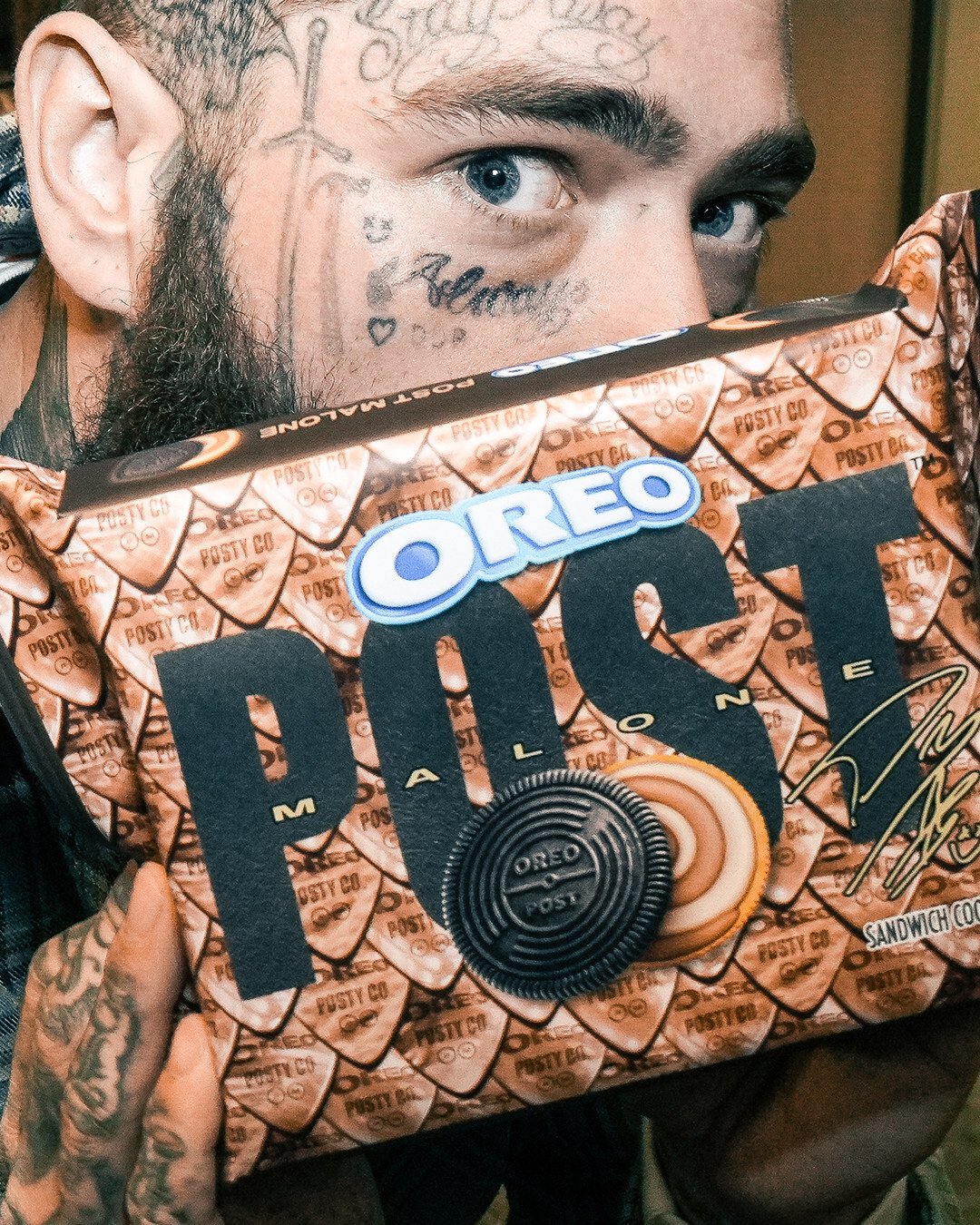 Oreo launched a limited edition salted caramel and crispy biscuit biscuits and Poster Malone