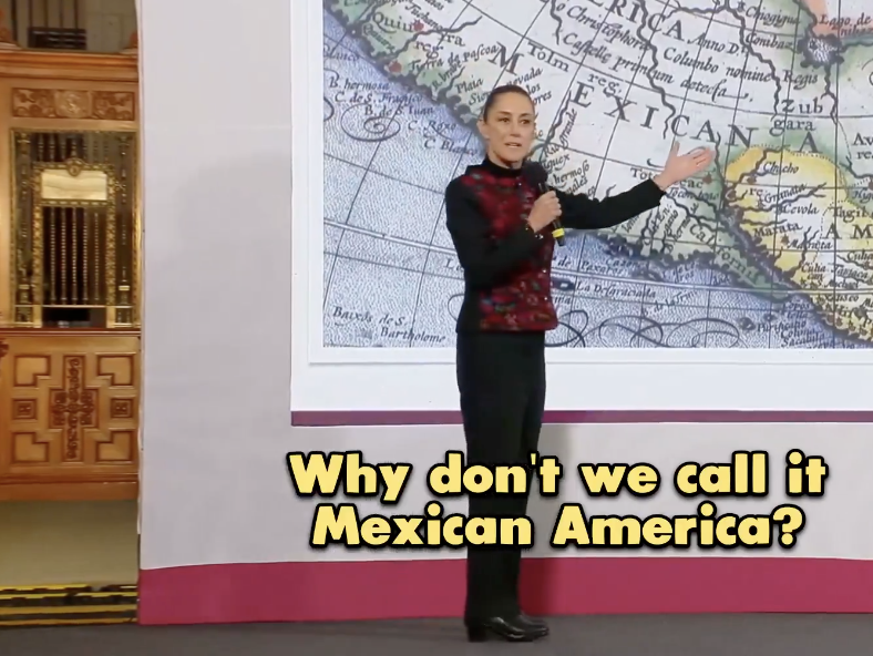 Mexican President Claudia Sheinbaum hits back at Donald Trump's 'Gulf of the Americas' proposal, suggesting 'Mexico-United States' instead