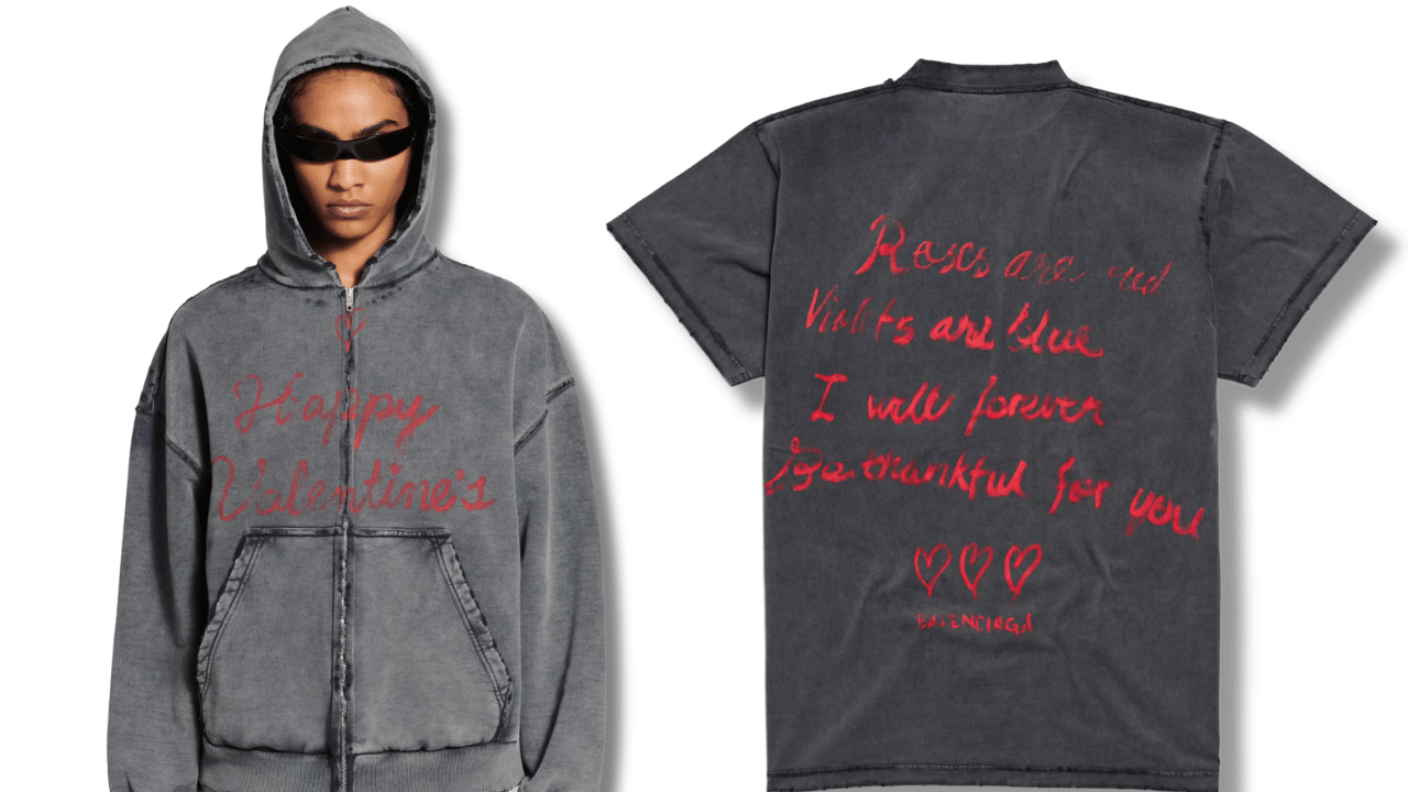 Balenciaga's pricey Valentine's Day collection is perfect for couples who want to match each other's plackets