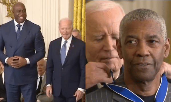 Denzel Washington and Magic Johnson receive Presidential Medal of Freedom (Video)