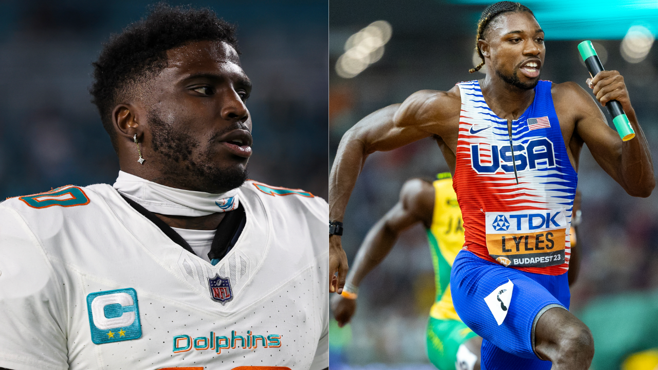 Miami Dolphins star Tyreek Hill and Olympic runner Noah Lyles