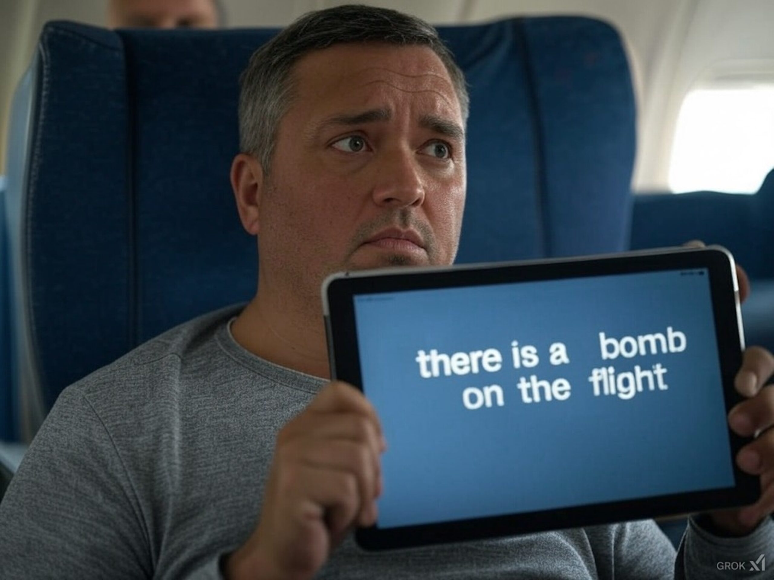 American Airlines flight delayed passenger name wifi hotspot “There is a bomb on the plane”