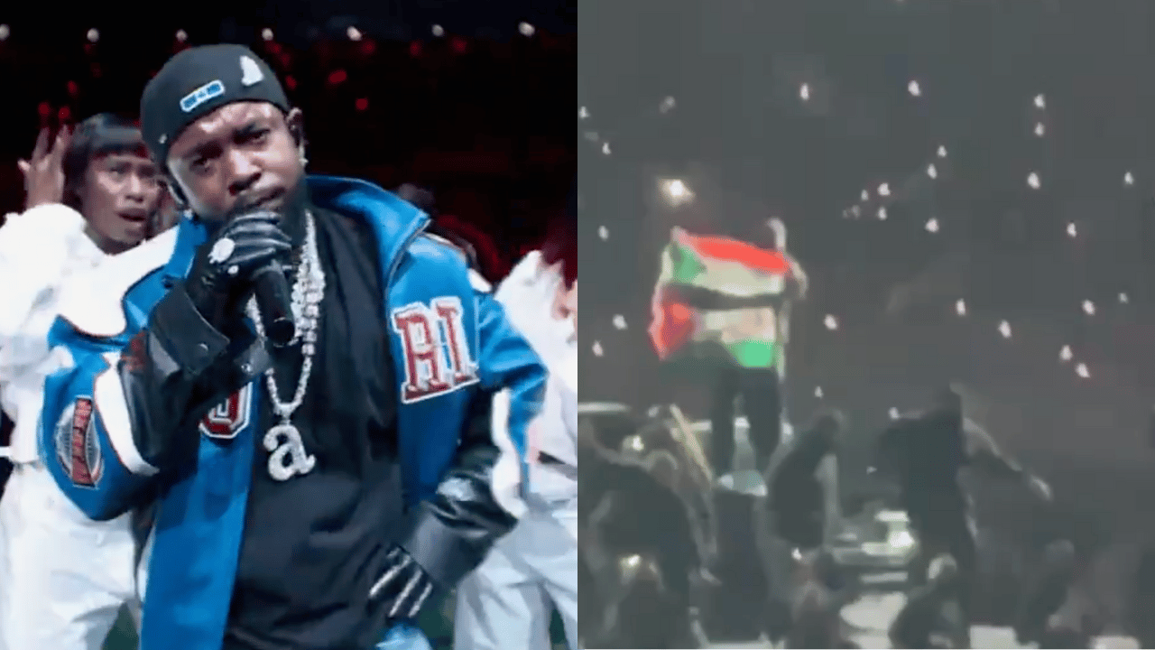 Man pulls out Palestinian flag in Kendrick Lamar's Super Bowl halftime show, safe (video)