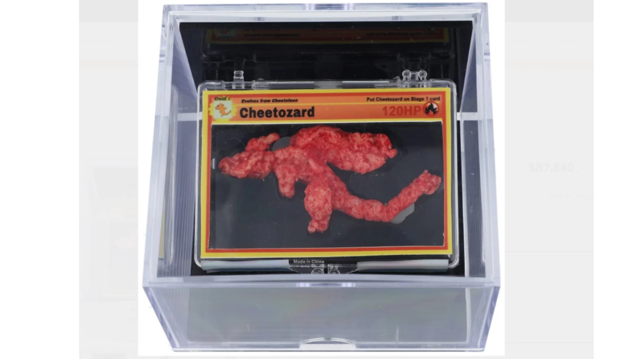 Pokémon-shaped flame hot Cheeto sold at auction for nearly ,000