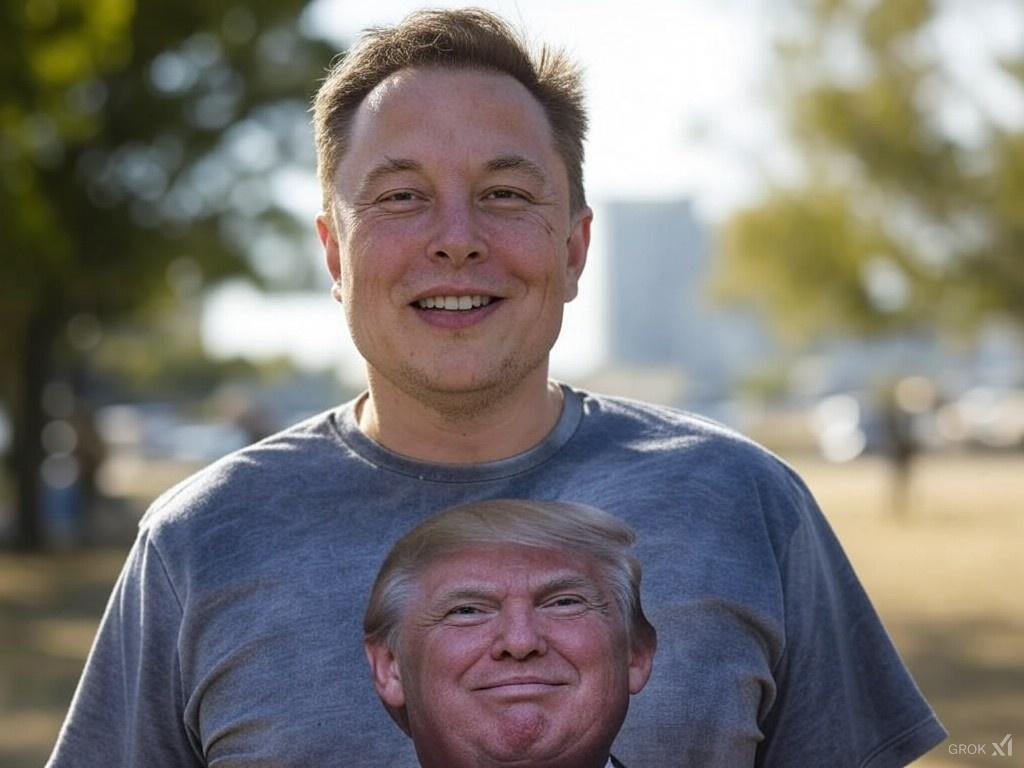 Elon Musk and his mother and son at Air Force One